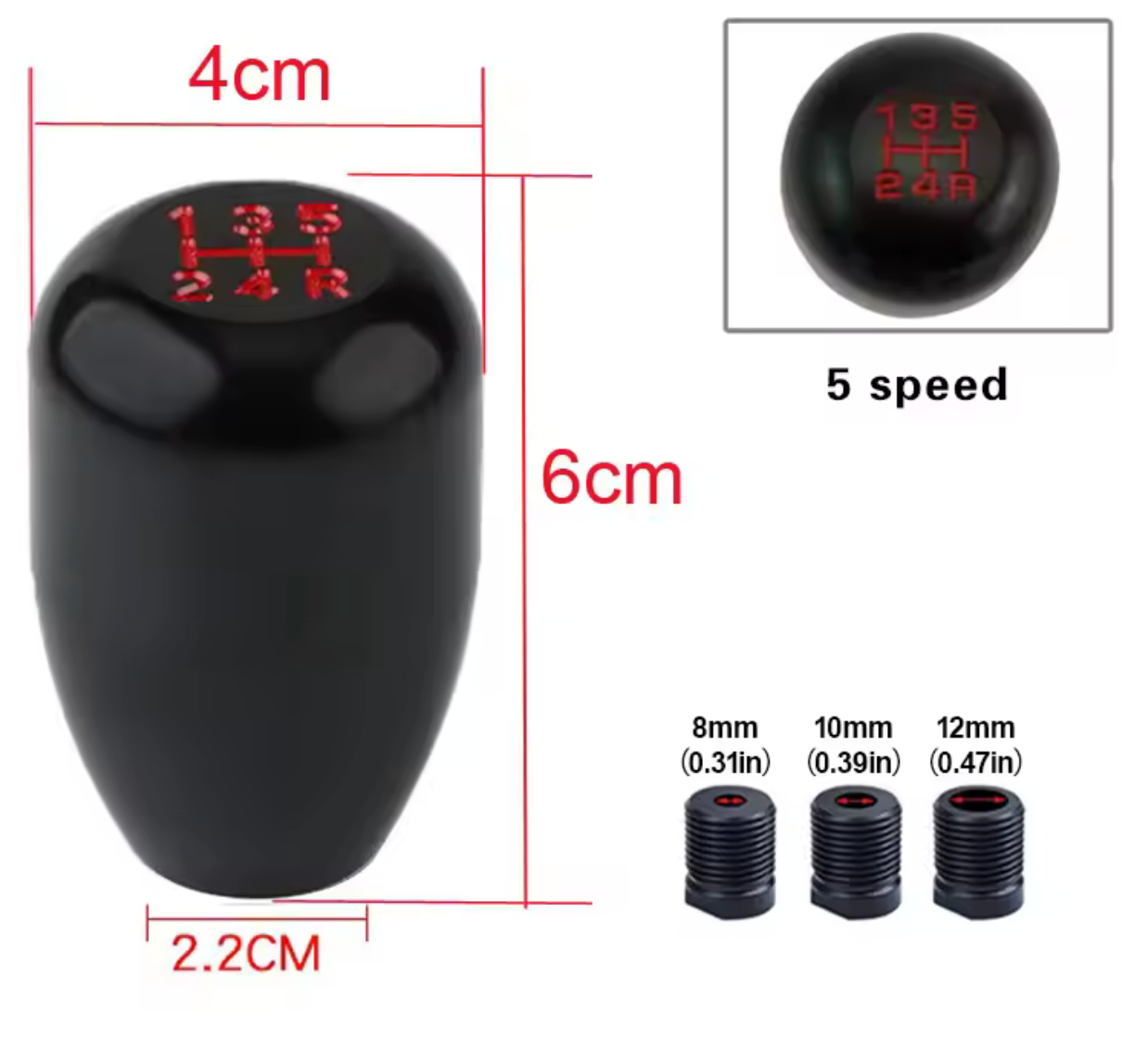 Solid Aluminium Gear Shift Knob - Multiple Colours to Choose