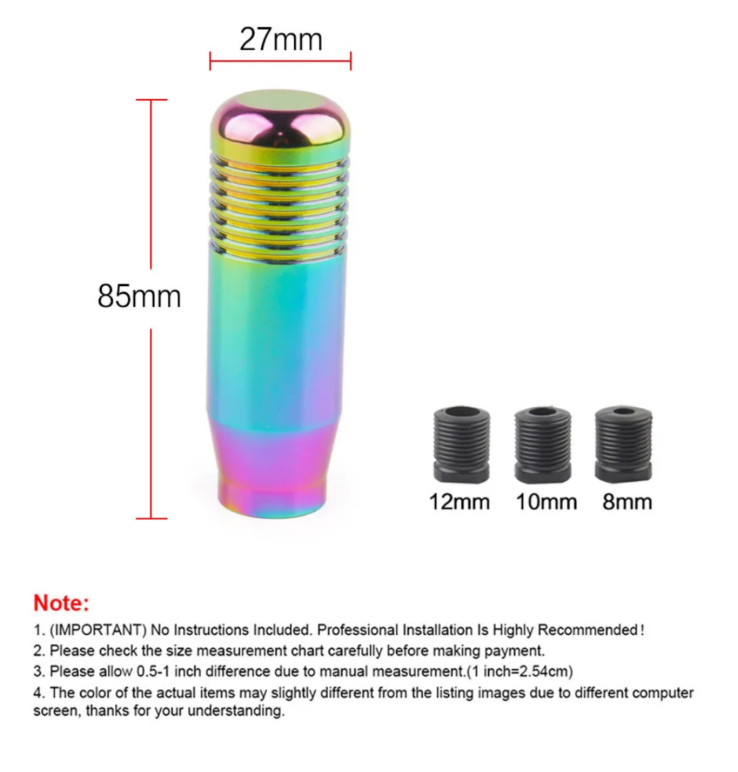 Long Aluminium Gear Shift Knob - Multiple Colours to Choose