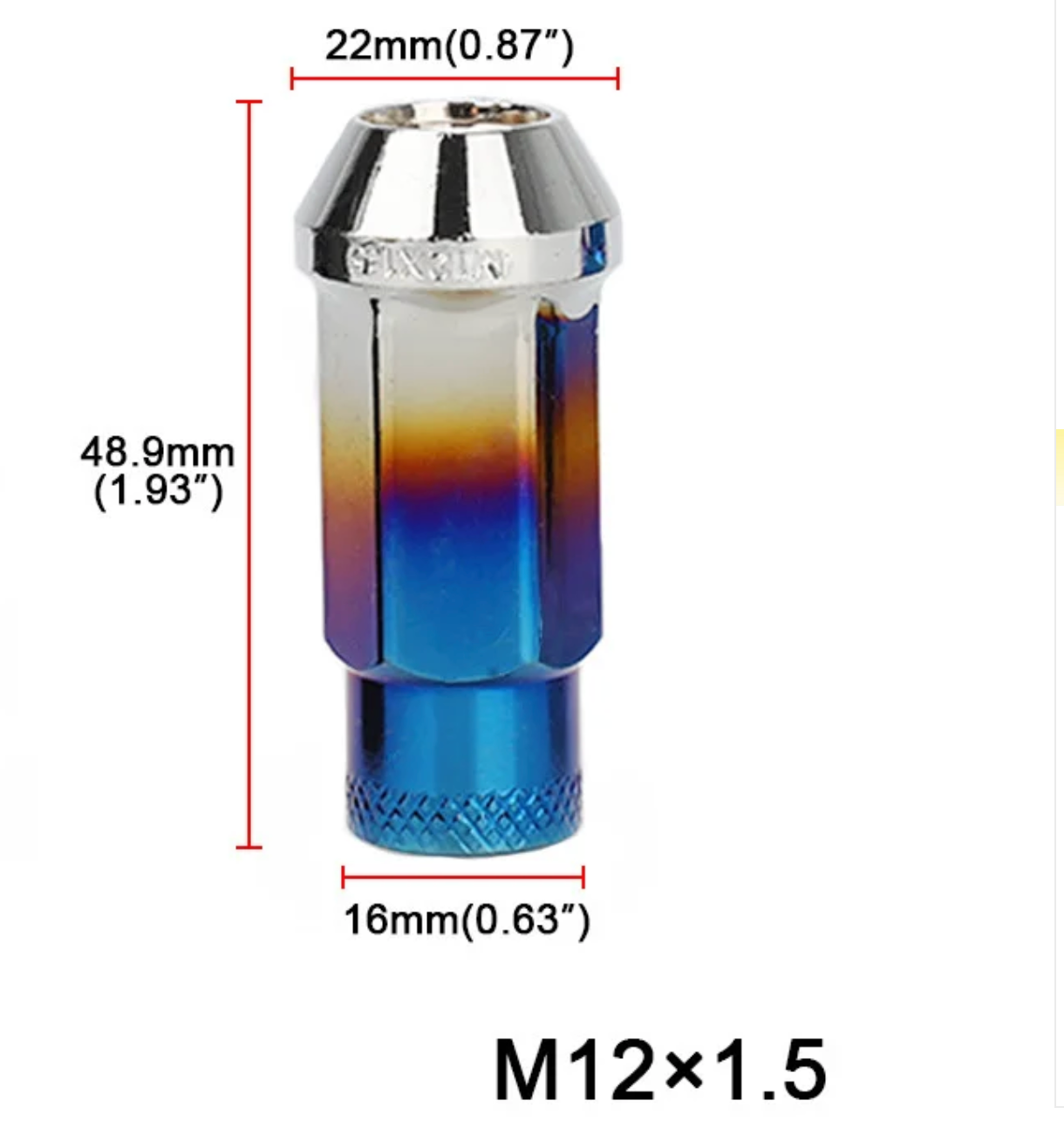 Long Open End Wheel Nuts (Racing) - Multiple Colours to Choose