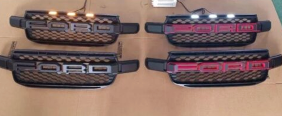 Ford Ranger Everest Grill - Raptor Style Grille Wildtrak with lights