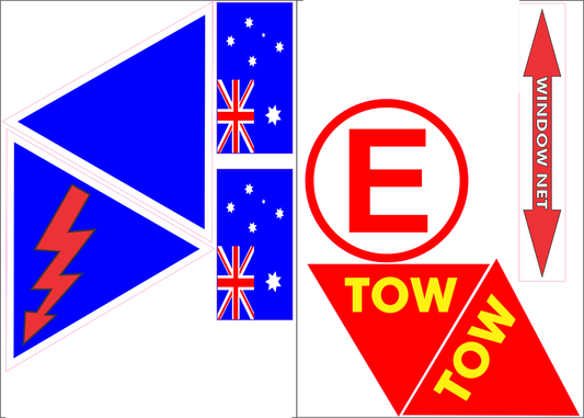 Motorsport Australia Safety Sticker Set