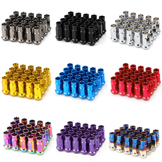 Long Open End Wheel Nuts (Racing) - Multiple Colours to Choose