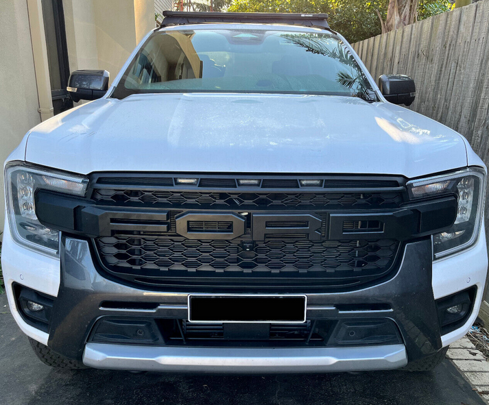 Ford Ranger Everest Grill - Raptor Style Grille Wildtrak with lights ...